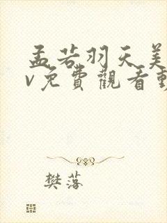 孟若羽天美传mv免费观看动漫封面