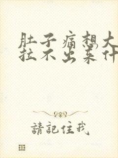 肚子痛想大便又拉不出来什么原因