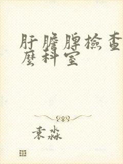 肝胆脾检查挂什么科室