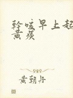 干咳早上起来有黄痰封面