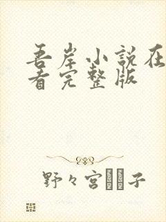 吾岸小说在哪里看完整版