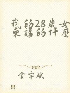 我的28岁女房东讲的什么封面