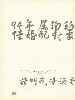 94年属狗的最佳婚配对象封面
