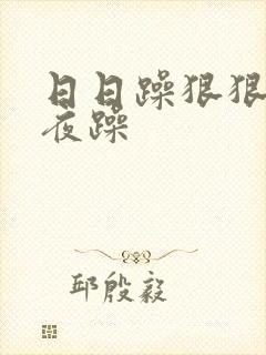 日日躁狠狠躁夜夜躁