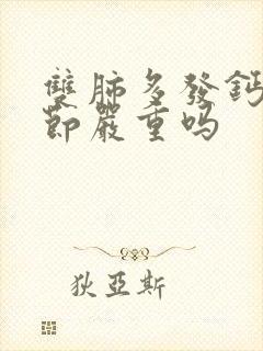 双肺多发钙化结节严重吗