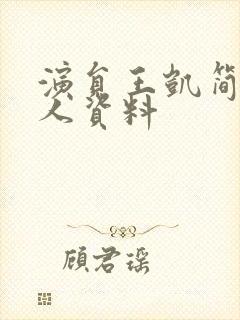 演员王凯简历个人资料