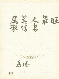 属羊人最旺财的微信名