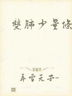 双肺少量条索影