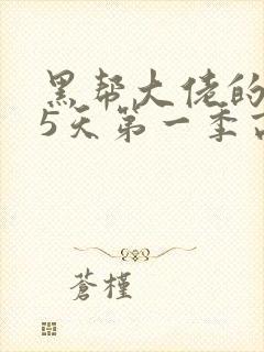 黑帮大佬的365天第一季高清免费