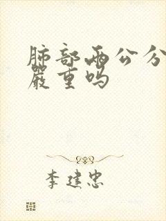 肺部两公分结节严重吗