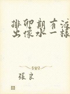 排卵期有液体流出像水一样