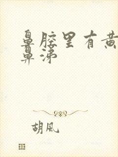 鼻腔里有黄色的鼻涕