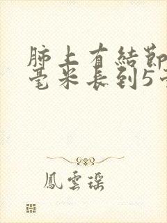 肺上有结节从3毫米长到5毫米了