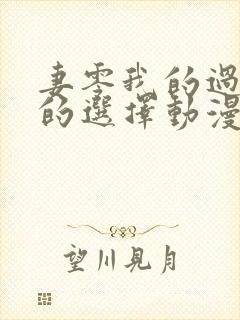 妻零我的过错她的选择动漫