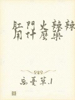 肛门火辣辣的疼用什么药