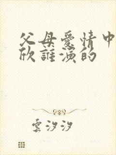 父母爱情中的安欣谁演的封面