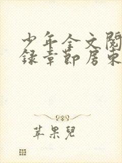 少年全文阅读目录章节房东太太