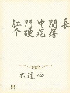 肛门中间长了一个硬疙瘩封面