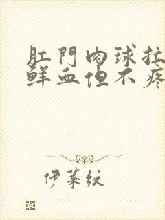 肛门肉球拉屎出鲜血但不疼