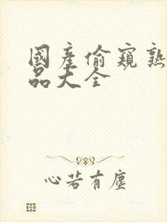 国产偷窥熟女精品大全封面