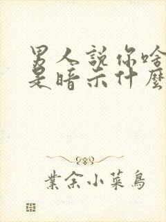 男人说你啥也不是暗示什么封面