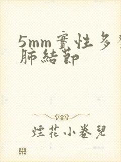 5mm实性多发肺结节封面