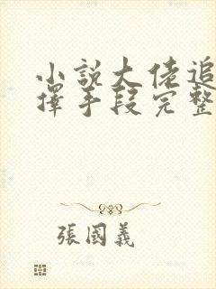 小说大佬追妻不择手段完整版