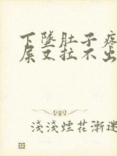 下坠肚子疼想拉屎又拉不出来怎么回事