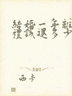 结婚一年离婚彩礼钱退多少钱封面