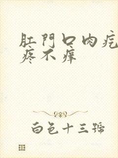 肛门口肉疙瘩不疼不痒