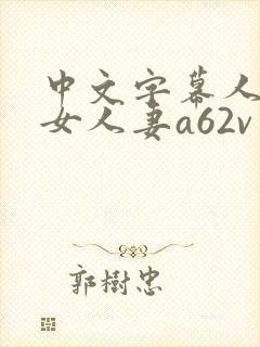 中文字幕人妻熟女人妻a62v