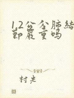 1.2公分肺结节严重吗