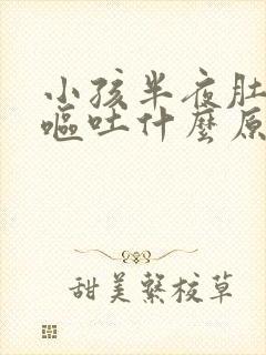 小孩半夜肚子痛呕吐什么原因