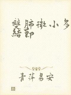 双肺微小多发小结节