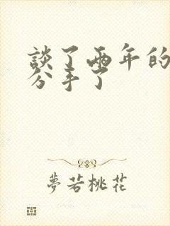 谈了两年的恋爱分手了封面