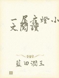 一屋夜灯小说全文阅读