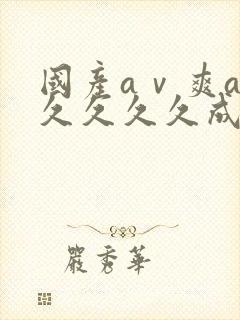 国产aⅴ爽av久久久久成人