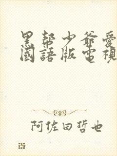 黑帮少爷爱上我国语版电视剧免费观看