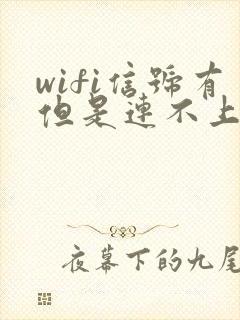 wifi信号有但是连不上网络是为什么