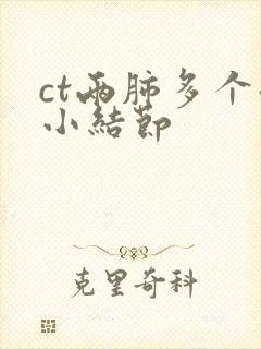 ct两肺多个微小结节