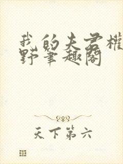 我的夫君权倾朝野笔趣阁