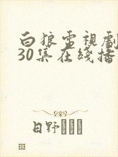 白狼电视剧全集30集在线播放