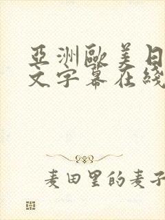 亚洲欧美日韩中文字幕在线播放