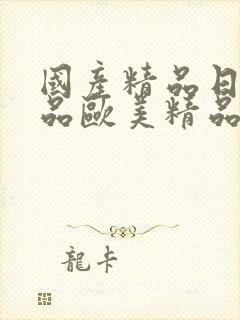 国产精品日韩精品欧美精品