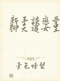 新手谈恋爱如何聊天追女生封面