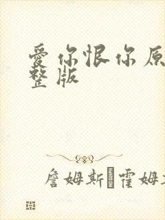 爱你恨你原唱完整版