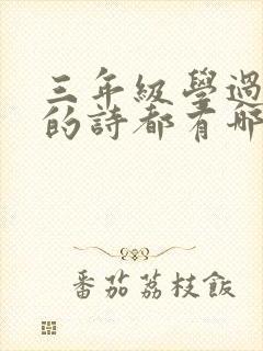 三年级学过杜甫的诗都有哪些封面