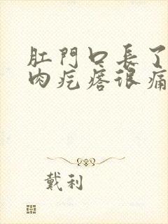 肛门口长了一个肉疙瘩很痛