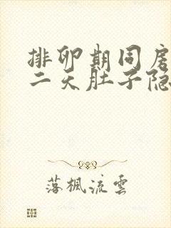 排卵期同房后第二天肚子隐隐作痛