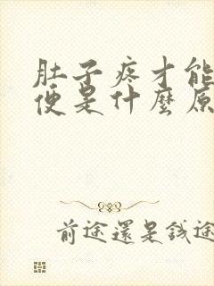 肚子疼才能拉大便是什么原因封面